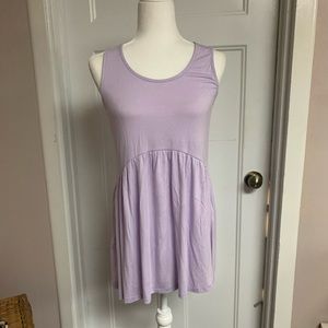 Purple Maternity Peplum Tank